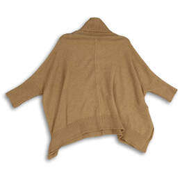 Womens Beige Tight-Knit Turtleneck Short Sleeve Pullover Sweater Size XS alternative image
