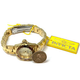 NWT Designer Invicta 12527 Gold-Tone Classic Round Dial Analog Wristwatch alternative image