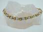 10K Two Tone Yellow & White Gold Chain Bracelet for Repair 4.8g image number 1
