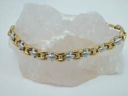 10K Two Tone Yellow & White Gold Chain Bracelet for Repair 4.8g