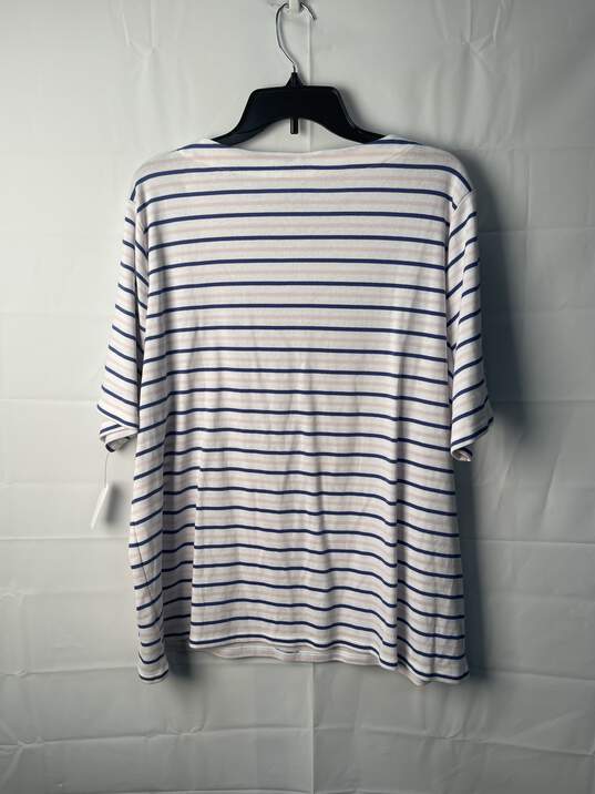 Talbots Womens Striped Pullover Shirt Size 3X image number 2