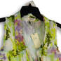 NWT Womens Multicolor Floral Collared Pleated Pullover Blouse Top Size S image number 1