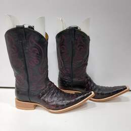 Black Cowboy Boots Men's Size 7.5 alternative image