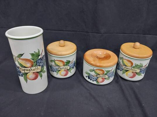 Vintage Kitchen Ceramic Canister Set image number 1