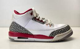 Nike Air Jordan 3 Retro Cardinal Red Sneakers 398614-126 Size 7y/8.5W