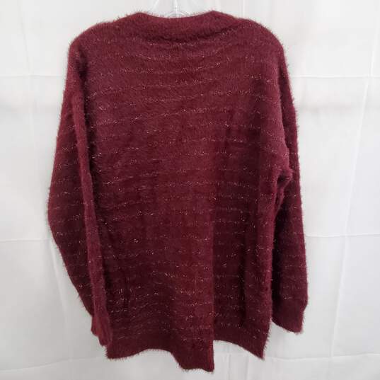 INC International Concepts Red/Brown Striped Sweater Size S image number 2