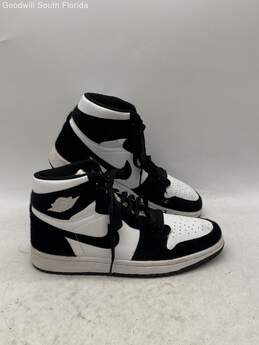 Nike Womens Air Jordan 1 Retro High CD0461-007 White Black Basketball Shoes Sz 8 alternative image