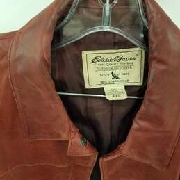 Eddie Bauer Red Leather Jacket Size XXL alternative image