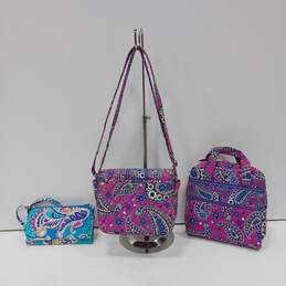 3PC Vera Bradley Assorted Paisley Pattern Handbag Bundle alternative image