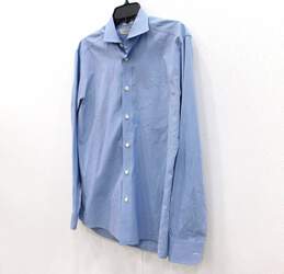 Ermenegildo Zegna Long Sleeve Men's Dress Shirt Blue Size M with COA alternative image