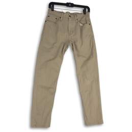 Levi Strauss & Co. Womens Tan Khaki 5-Pocket Design Straight Leg Jeans W29 L30