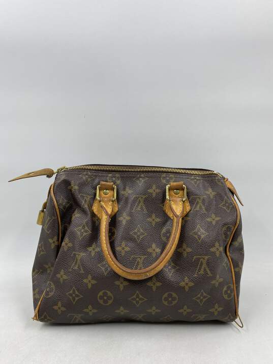 Authentic Louis Vuitton Brown Monogram Handbag image number 2