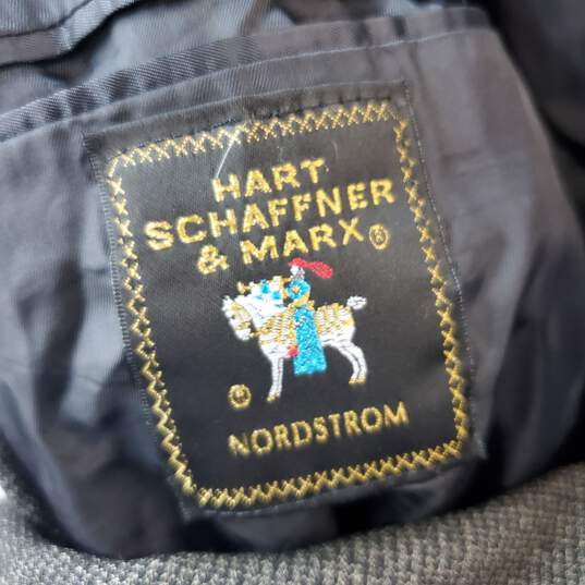 Nordstrom Hart Schaffner & Marx Gray Wool Blazer Jacket Size 44L image number 3