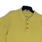 Mens Olive Green Short Sleeve Collared Button Front Golf Polo Shirt Size XL image number 3