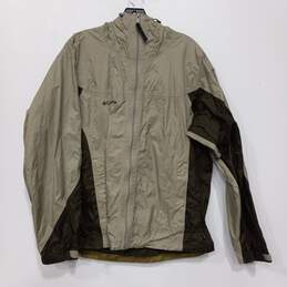 Columbia Men's Brown Hooded Windbreaker Jacket Size M