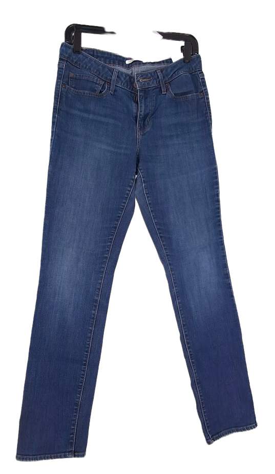 Womens Blue 712 Slim Fit Medium Wash Denim Straight Leg Jeans Size 30 image number 1