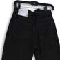 NWT Loft Womens Black Denim High Rise Button Fly Straight Leg Jeans Size 26 image number 4