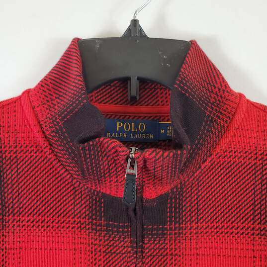 Polo Ralph Lauren Men's Red Plaid Henley Pullover SZ M NWT image number 3