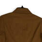 Womens Brown Long Sleeve Notch Lapel Single Breasted One Button Blazer Sz 2 image number 4