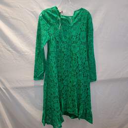 Asos Green Lace Zip Back Maternity Dress NWT Size 4 alternative image