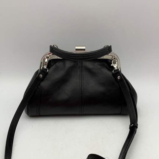 Gianni Conti Womens Black Silver Bottom Stud Adjustable Strap Crossbody Bag image number 3