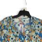 NWT Joie Womens Blue Floral Ruffle Long Sleeve Blouse Top Size XL image number 3