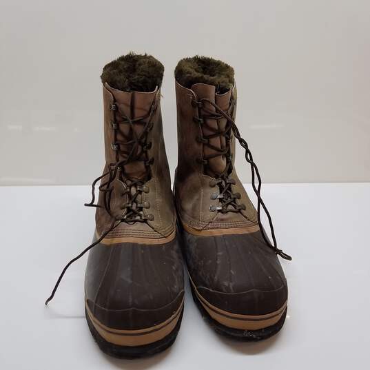 Mn Sorel Handcrafted Natural Rubber Boots Sz 15 image number 1