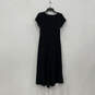 Womens Black Short Sleeve Crew Neck Pullover Long T-Shirt Dress Size XL image number 1