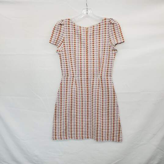 Ann Taylor Beige  & Pink Cotton Blend Knit Shift Dress WM Size 6 NWT image number 2