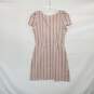 Ann Taylor Beige  & Pink Cotton Blend Knit Shift Dress WM Size 6 NWT image number 2