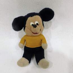 Vintage 1970's Disney Mickey Mouse Knickerbocker Wind Up Musical Plush