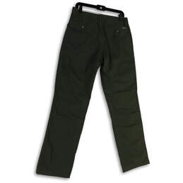 Womens Green Flat Front Slash Pocket Straight Leg Chino Pants Size 32x34 alternative image