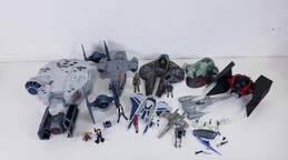 Bundle Lot of Star Wars Battle Ships with Figurines