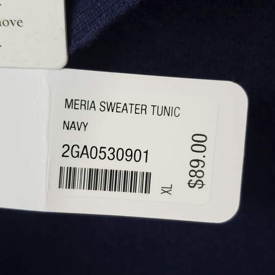 Soft Surroundings Meria Sweater Tunic Navy Blue Size XL image number 5