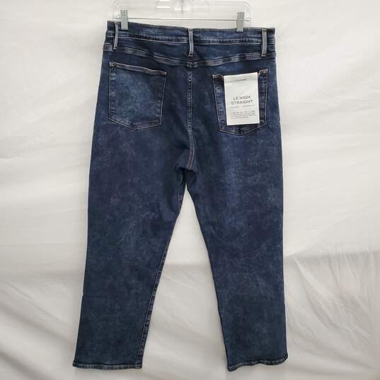 NWT Frame WM's Le High Straight Dark Blue Denim Jeans Size 34 x 26 image number 2