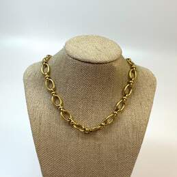 Designer Juicy Couture Gold-Tone Toggle Fashionable Link Chain Necklace