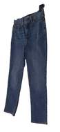 Womens Blue Medium Wash Pockets Casual Denim Straight Leg Jeans Size 4 image number 3