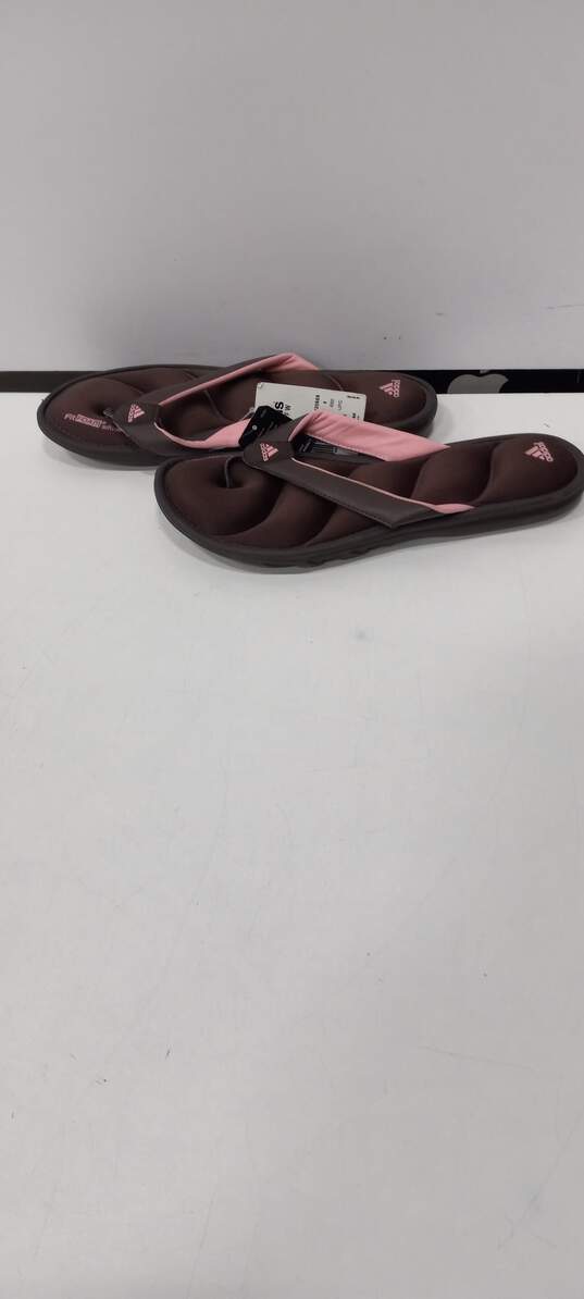 Women's Adidas Brown/Pink Chilwyanda Thong Sandals Size 9 NWT image number 4