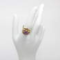14K Yellow Gold Amethyst Ring Size 7.5 - 6.1g image number 1