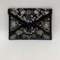 Rebecca Minkoff Womens Black Floral Credit Card Slots Clutch Wallet Handbag image number 2