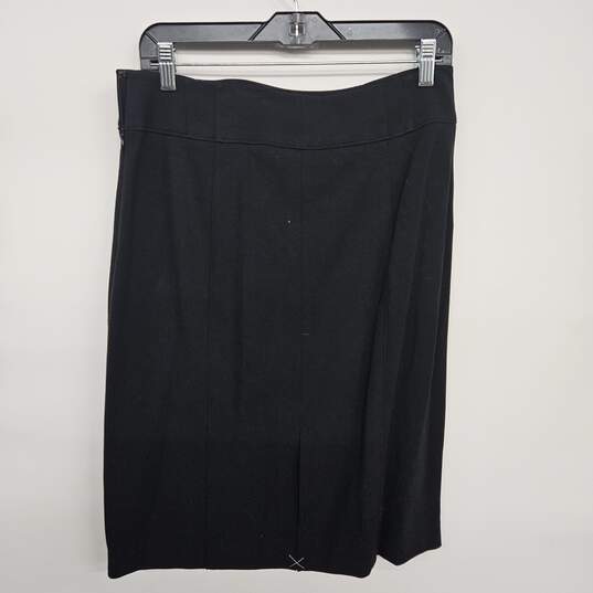 ANN TAYLOR High Waist Black Midi Skirt image number 2
