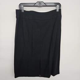 ANN TAYLOR High Waist Black Midi Skirt alternative image