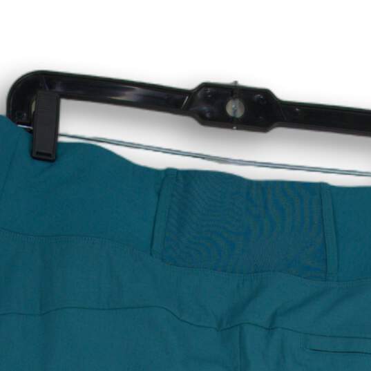 Athleta Womens Blue Zipper Pocket Elastic Waist Pull-On Athletic Shorts Size 12 image number 4