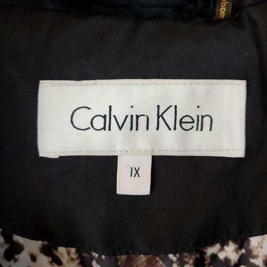 Calvin Klein Women Black Parka Coat Sz 1X image number 2