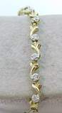 10K Yellow Gold 0.50 CTTW Diamond Floral Bracelet 4.4g image number 4