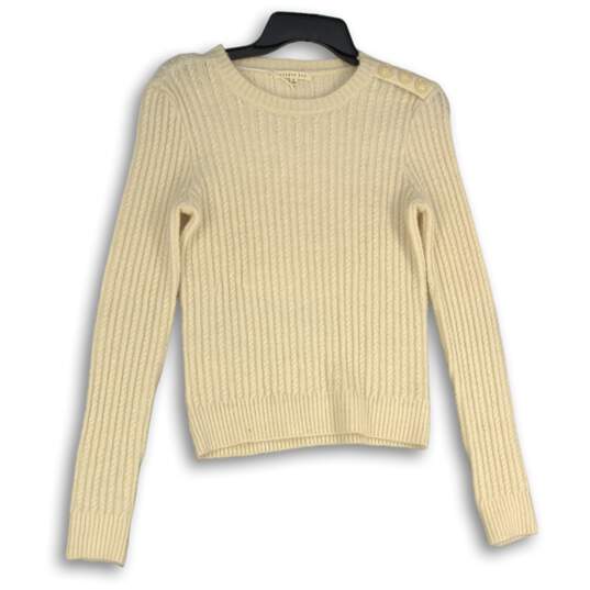 Copper Key Womens Cream Knitted Crew Neck Long Sleeve Pullover Sweater Size S image number 1
