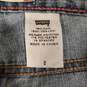 Womens Nouveau 515 Blue Light Wash Studded Pockets Denim Capri Shorts Size 2 image number 4