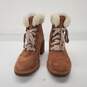 Timberland Sienna Brown Suede Waterproof High Shearling Hiker Boots Women's Size 7 image number 2