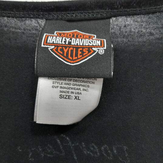 Women's Harley-Davidson Scoop Neck Short Sleeve Blouse Sz XL image number 3
