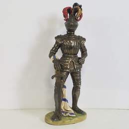 Porcelain Knight Figurine Vintage Figural Medieval Statue